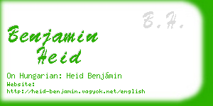 benjamin heid business card